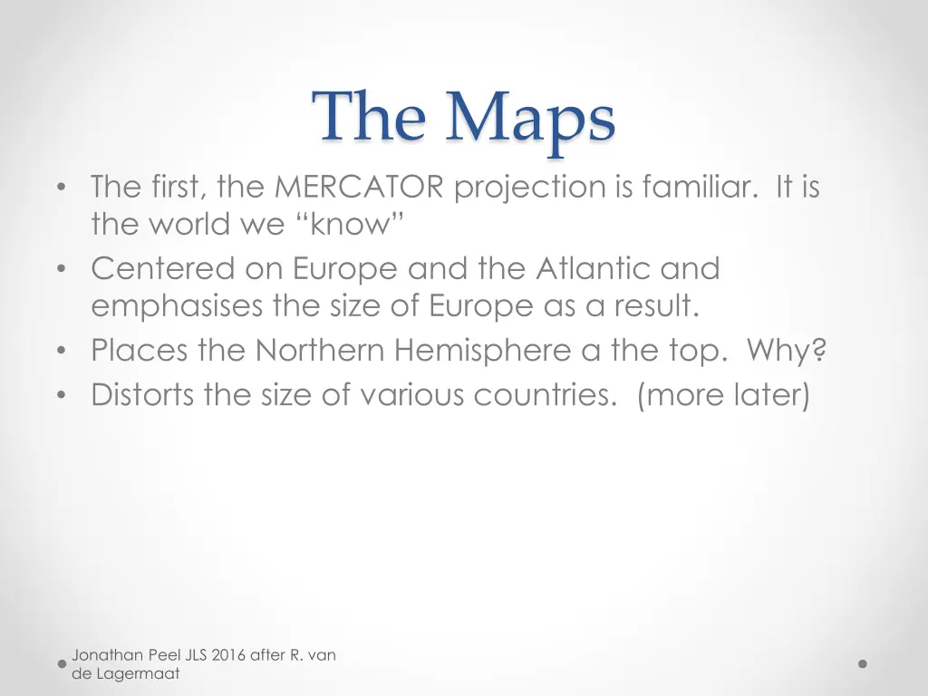 the maps