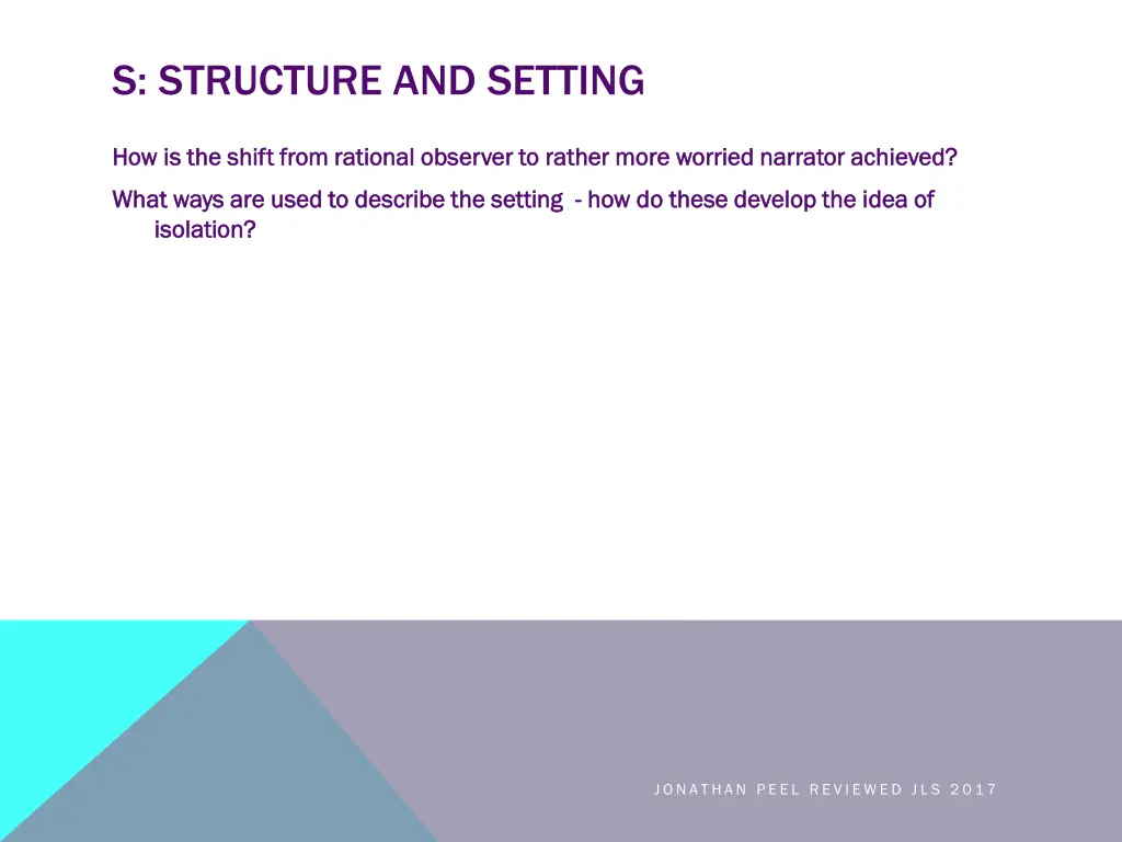 s structure and setting