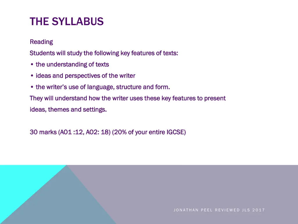 the syllabus