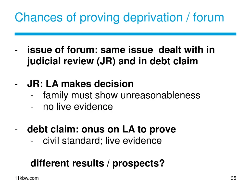 chances of proving deprivation forum