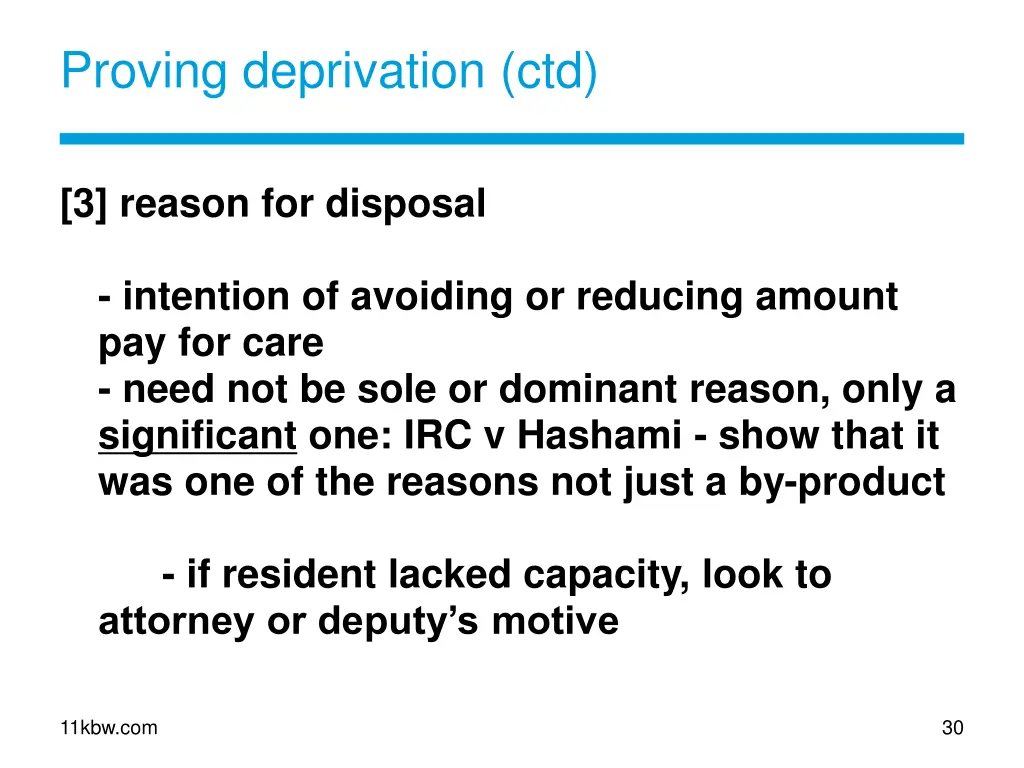 proving deprivation ctd 1