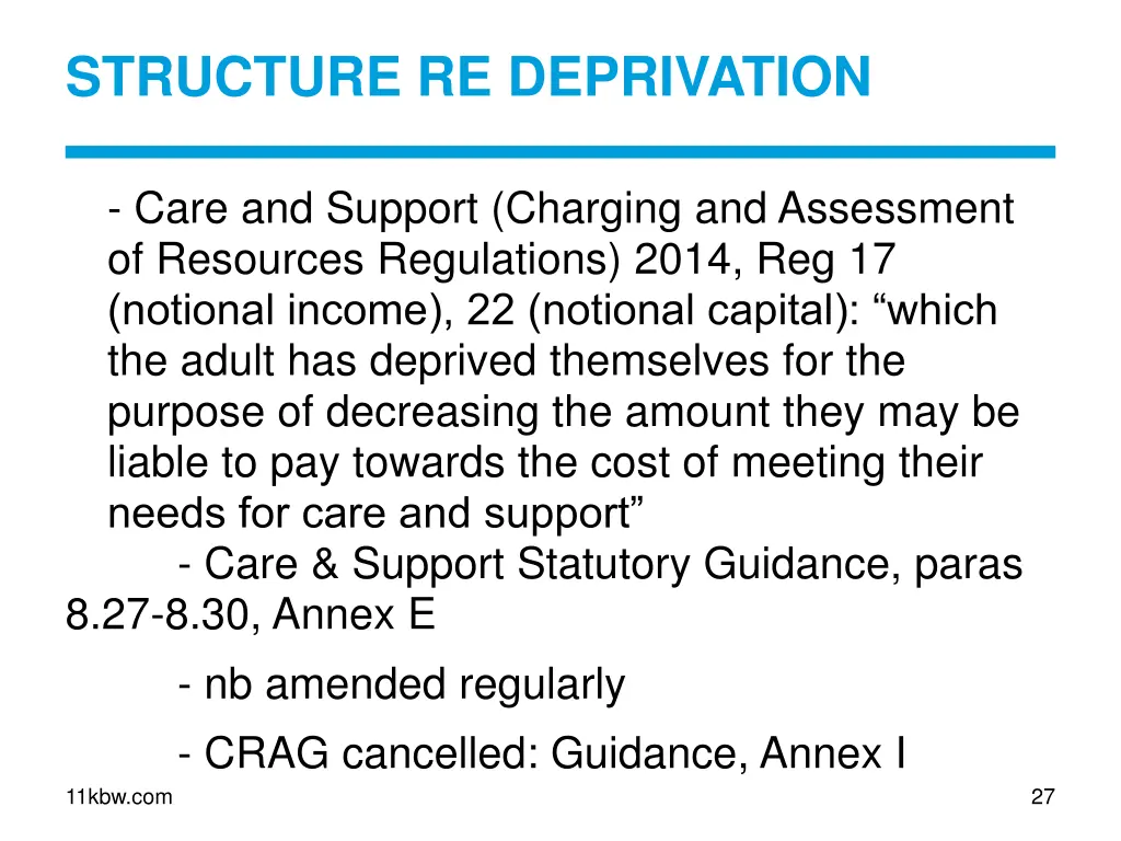 structure re deprivation