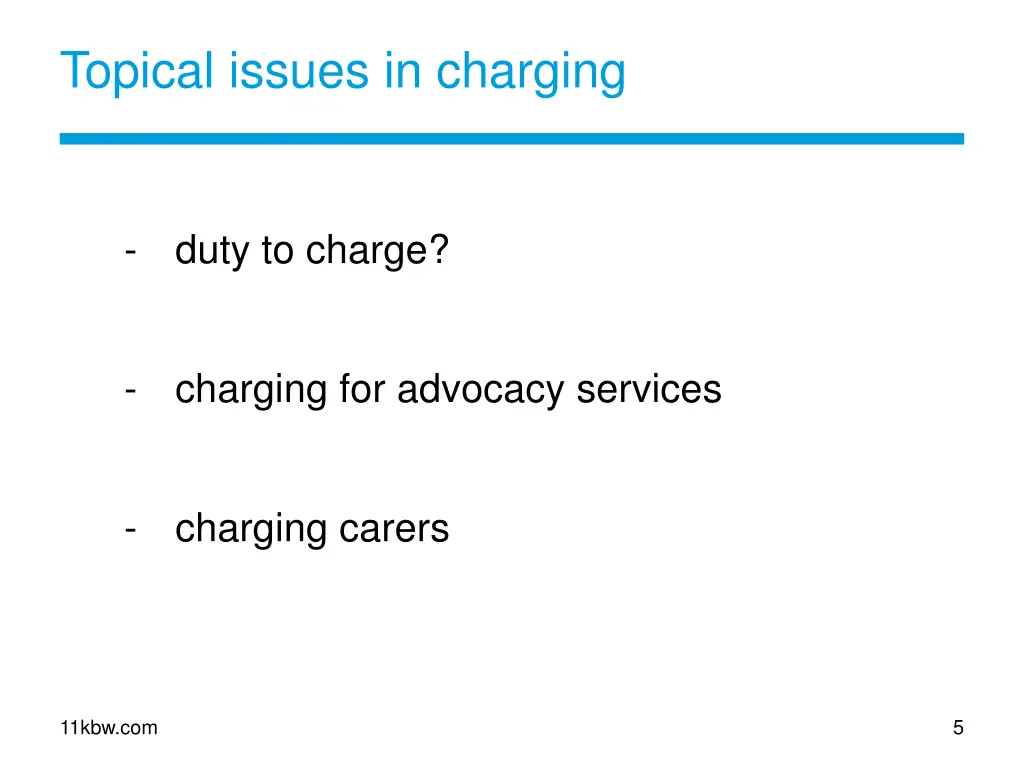 topical issues in charging