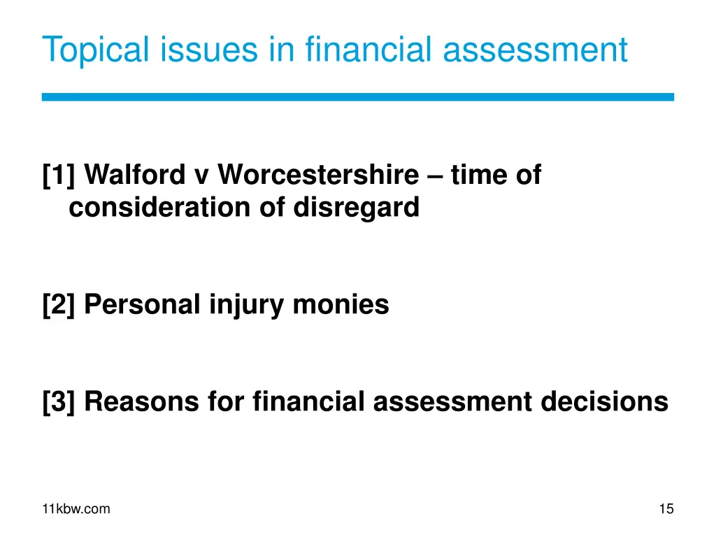 topical issues in financial assessment