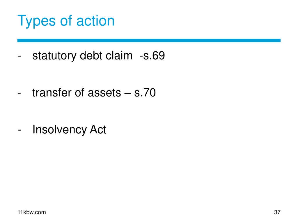 types of action