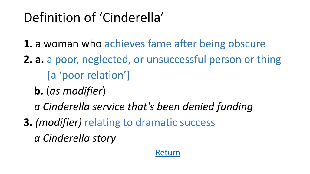 definition of cinderella