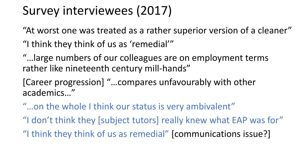 survey interviewees 2017