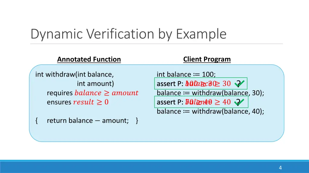 dynamic verification by example