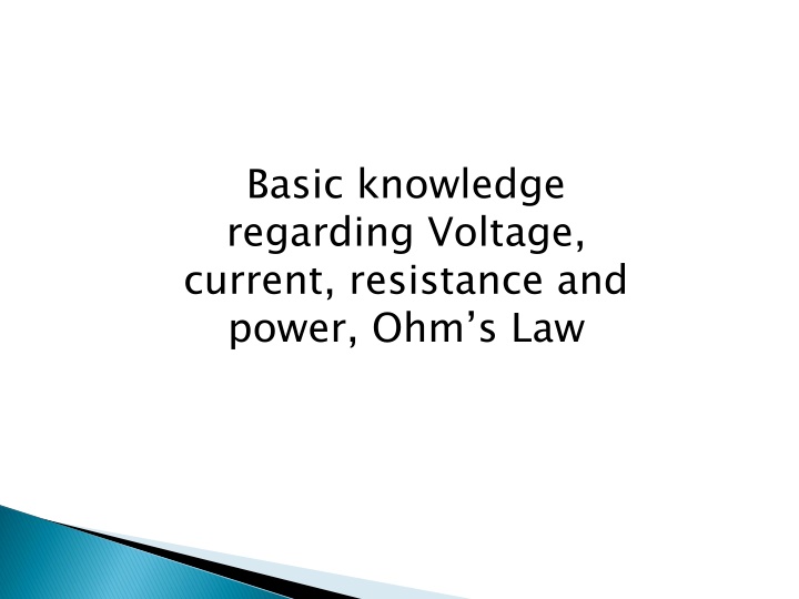 basic knowledge regarding voltage current