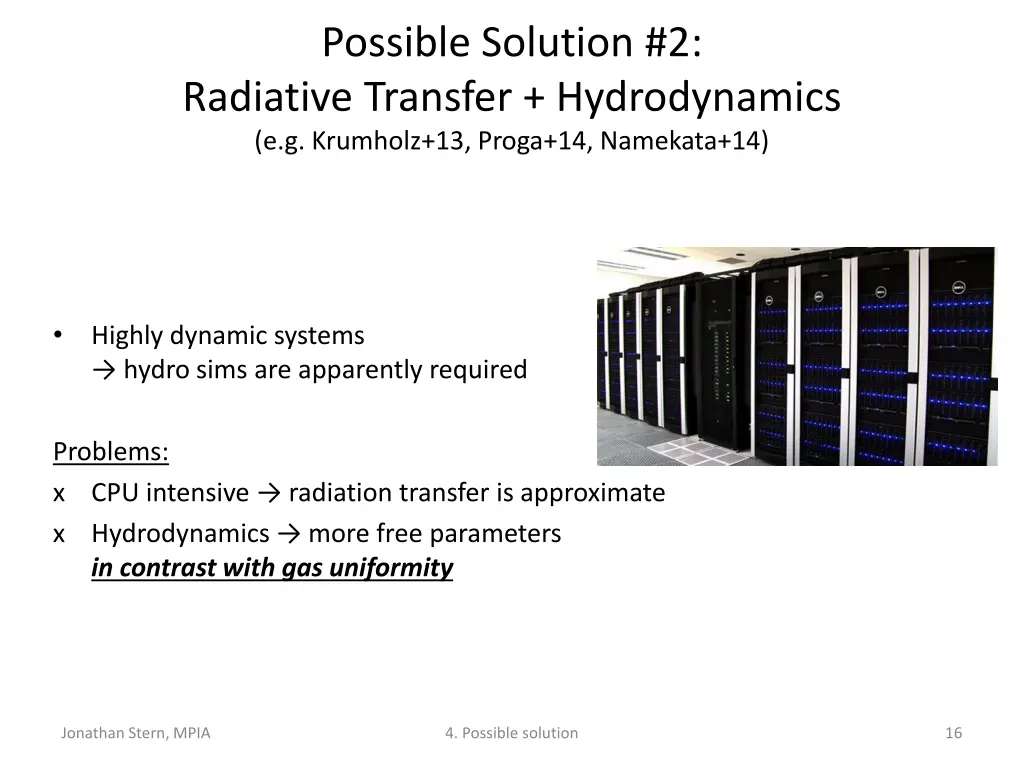 possible solution 2 radiative transfer