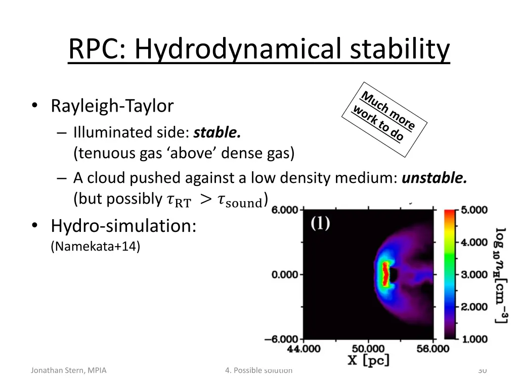 rpc hydrodynamical stability