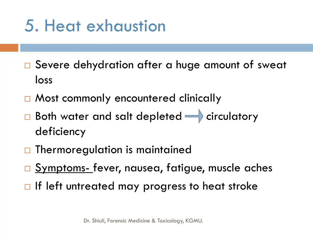 5 heat exhaustion