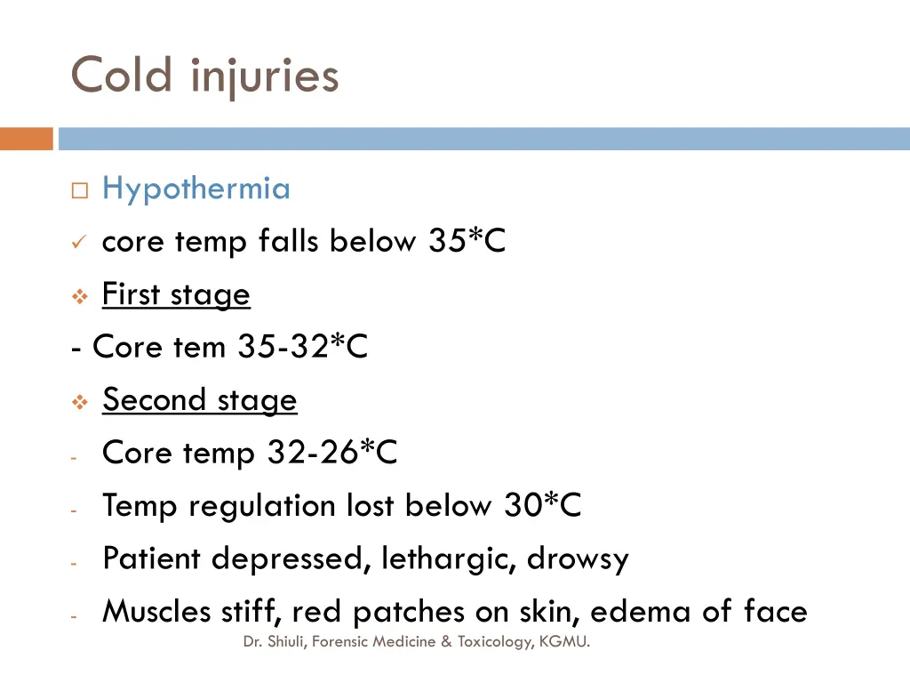 cold injuries