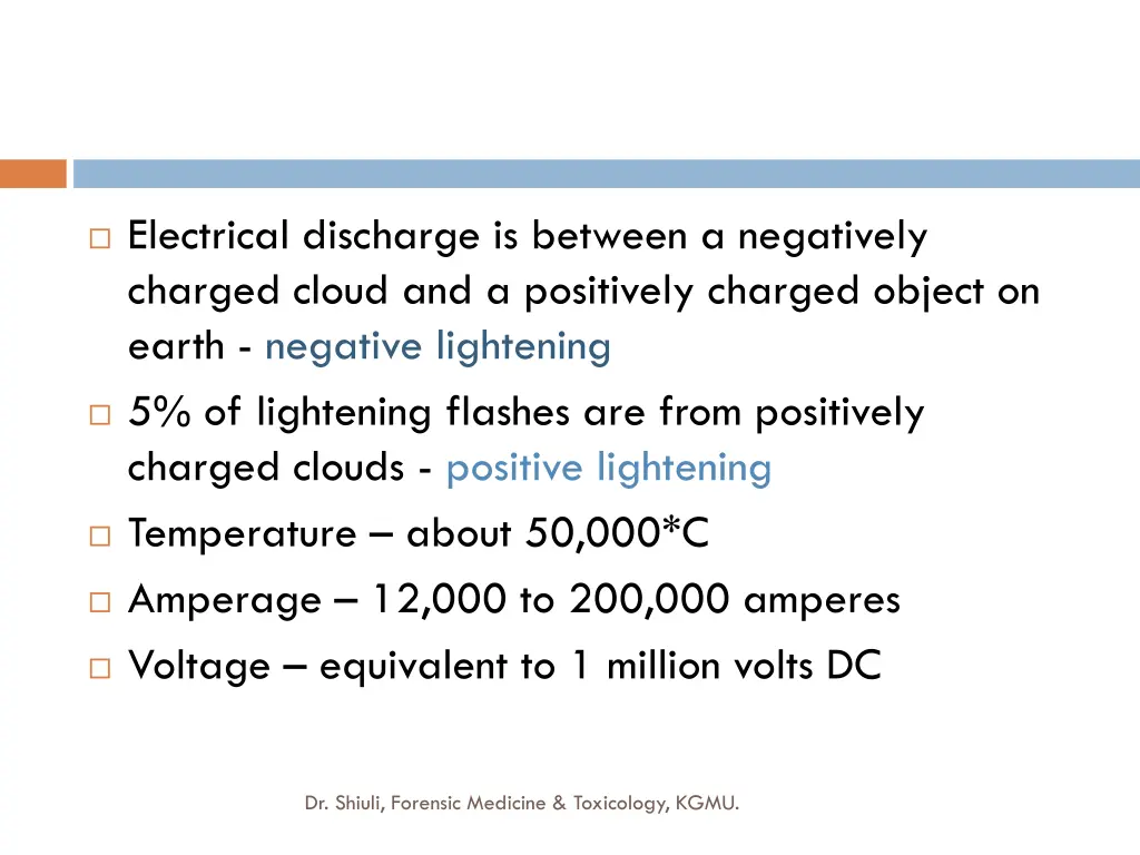 electrical discharge is between a negatively