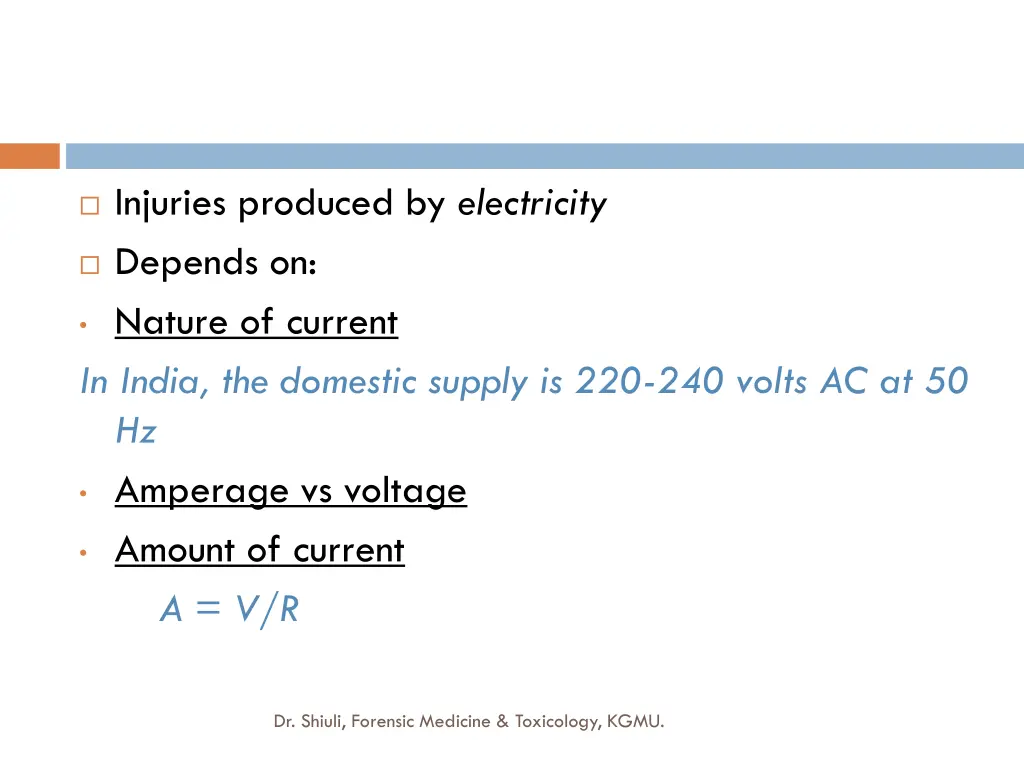 injuries produced by electricity