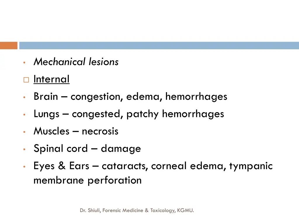 mechanical lesions