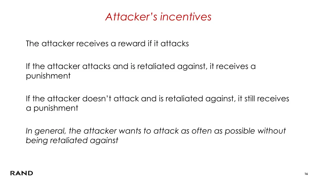 attacker s incentives