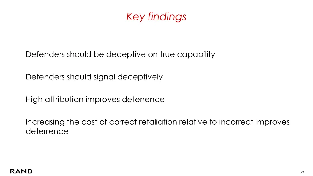 key findings