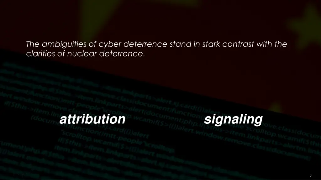 the ambiguities of cyber deterrence stand