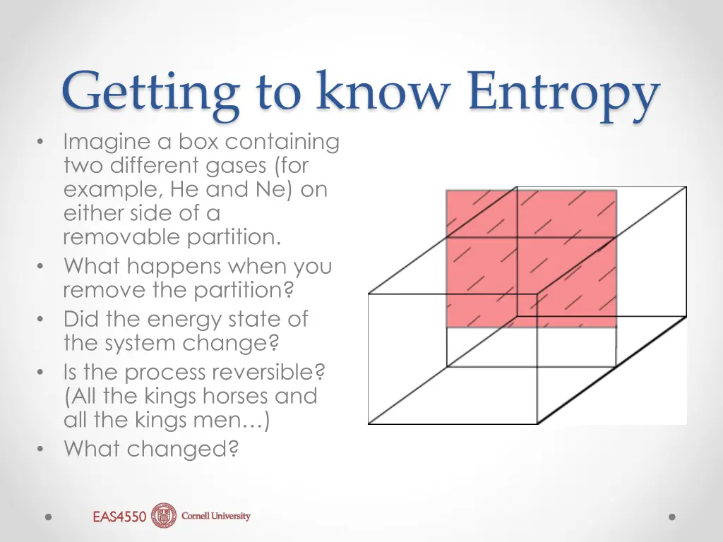 getting to know entropy imagine a box containing