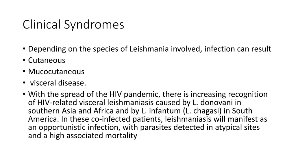 clinical syndromes