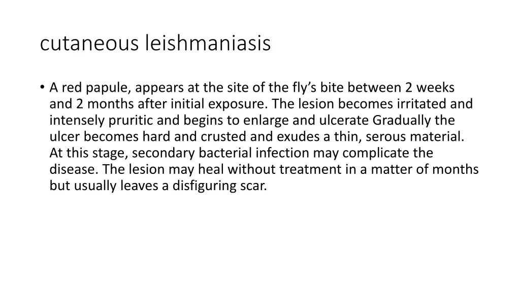 cutaneous leishmaniasis