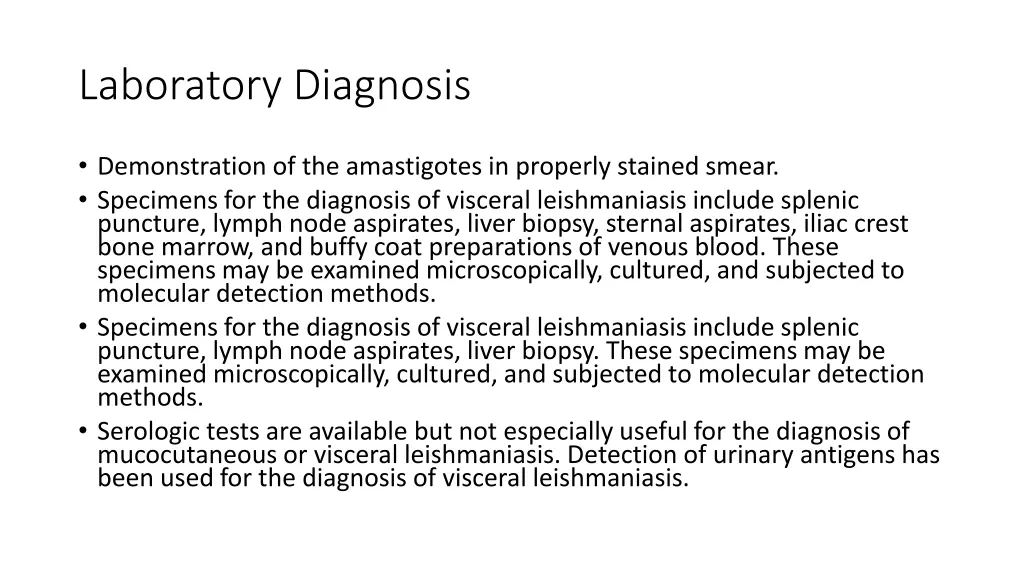 laboratory diagnosis