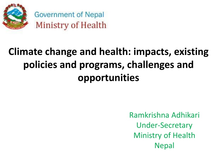 climate change and health impacts existing