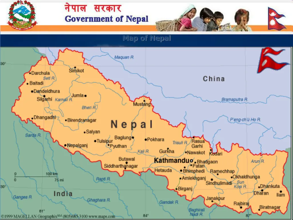 map of nepal