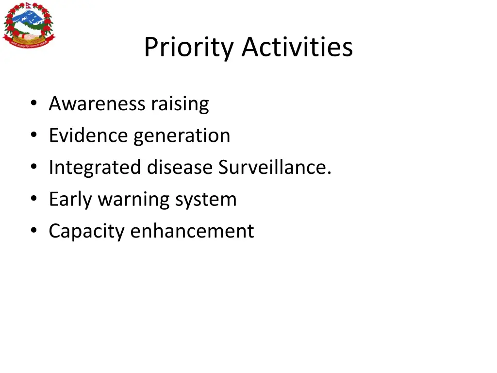 priority activities