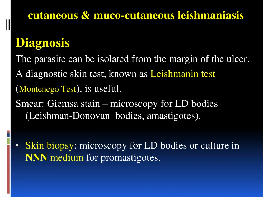 cutaneous muco cutaneous leishmaniasis