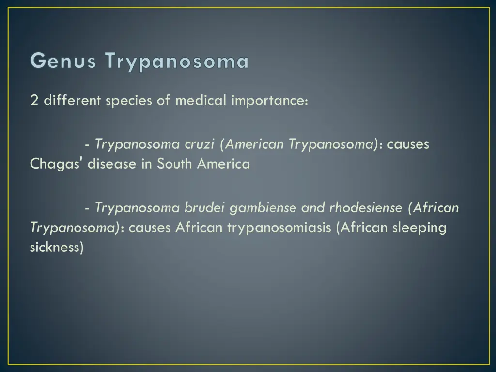 genus trypanosoma