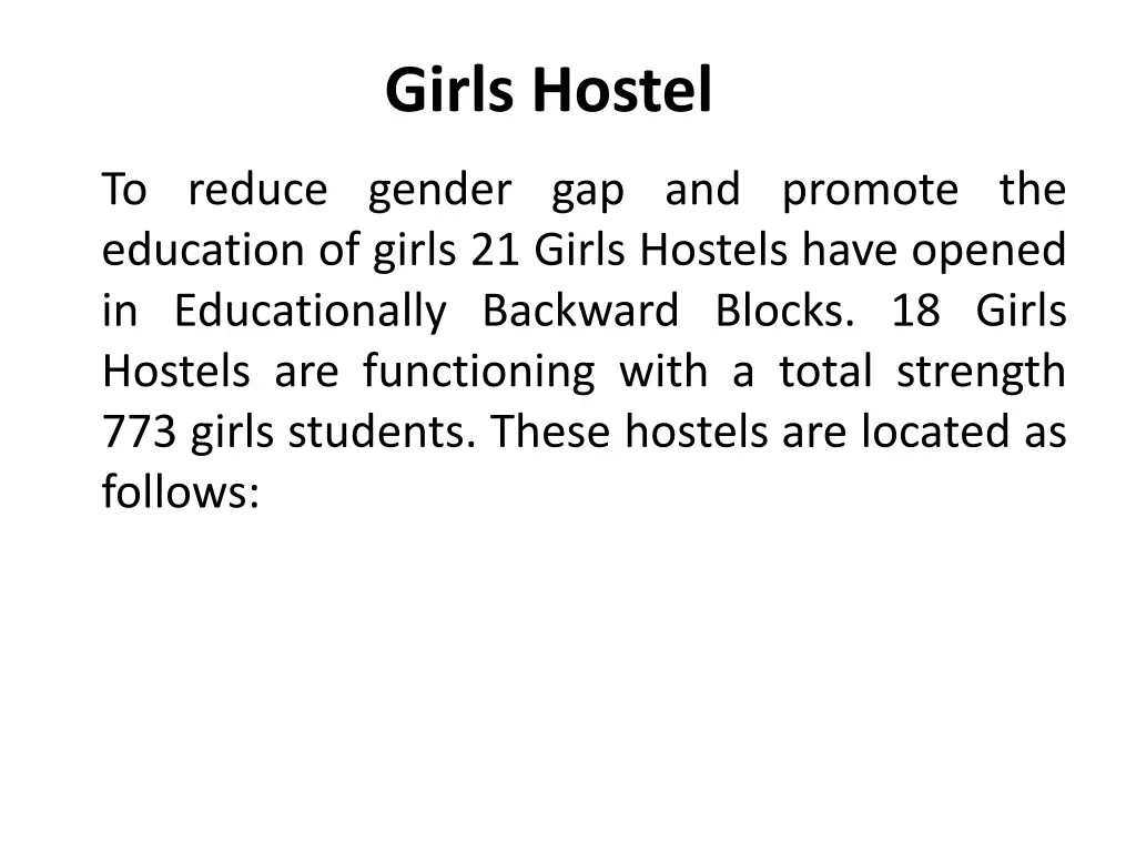 girls hostel