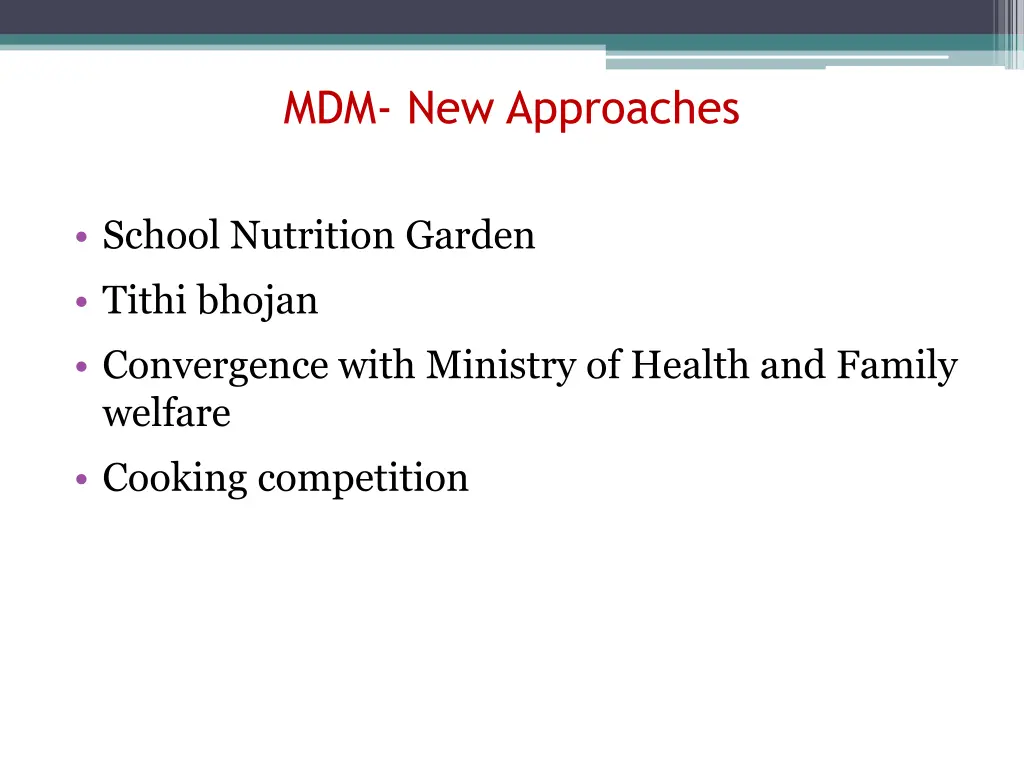 mdm new approaches