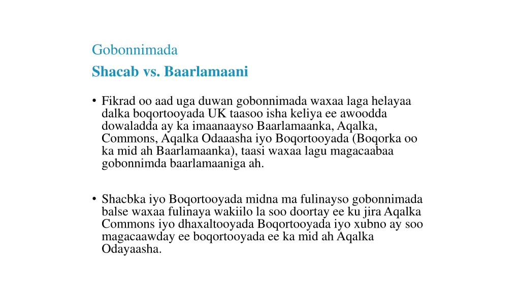 gobonnimada shacab vs baarlamaani