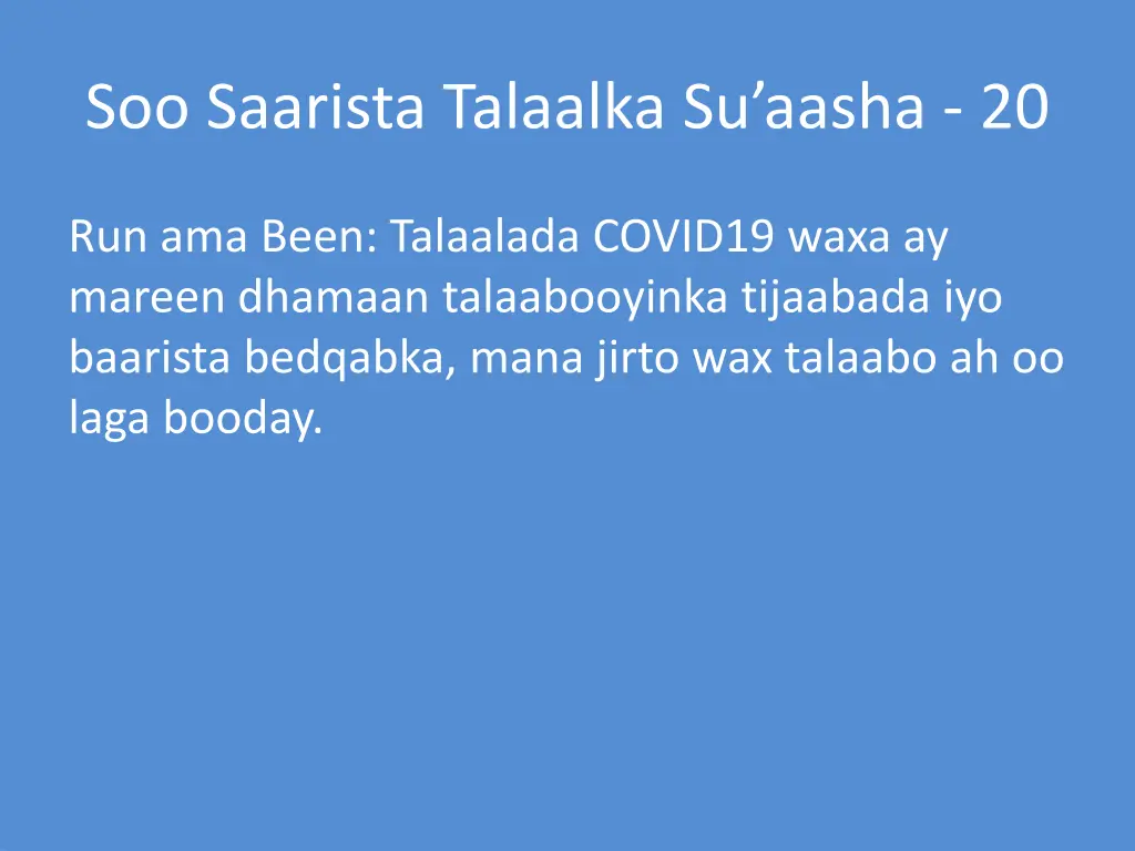 soo saarista talaalka su aasha 20