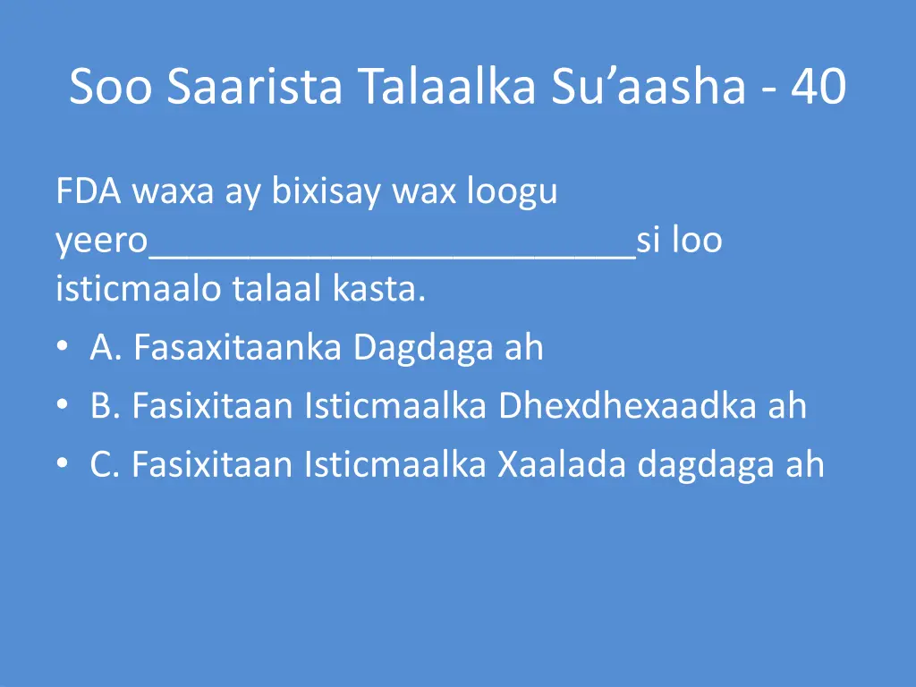 soo saarista talaalka su aasha 40