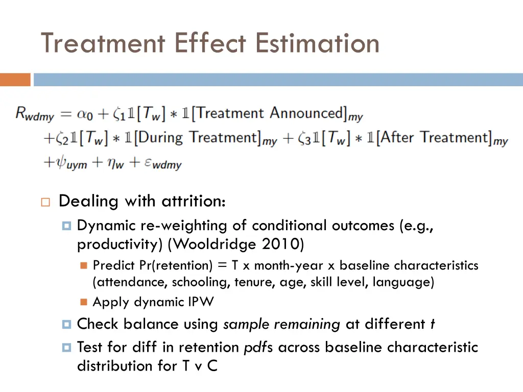 treatment effect estimation