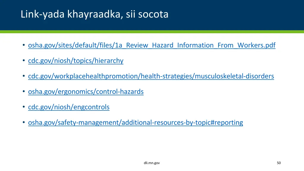 link yada khayraadka sii socota