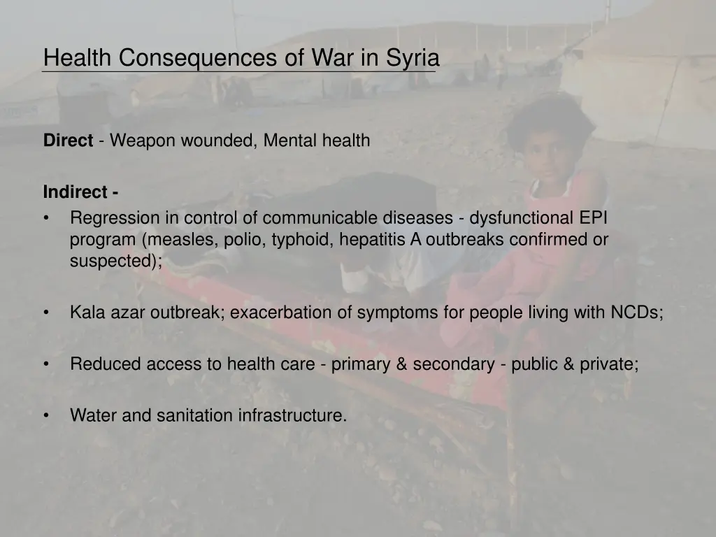 health consequences of war in syria