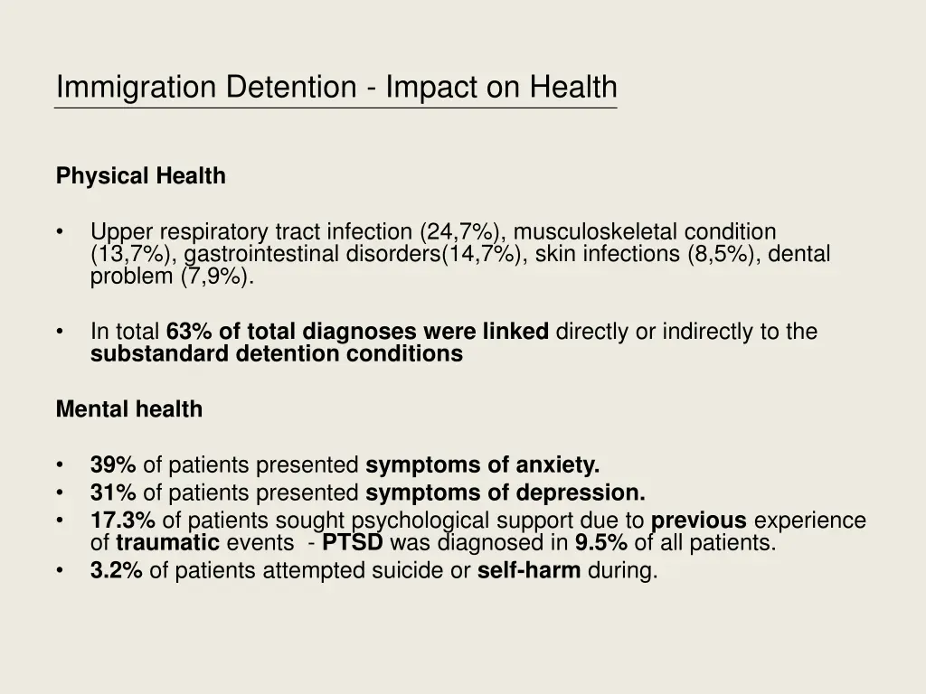 immigration detention impact on health