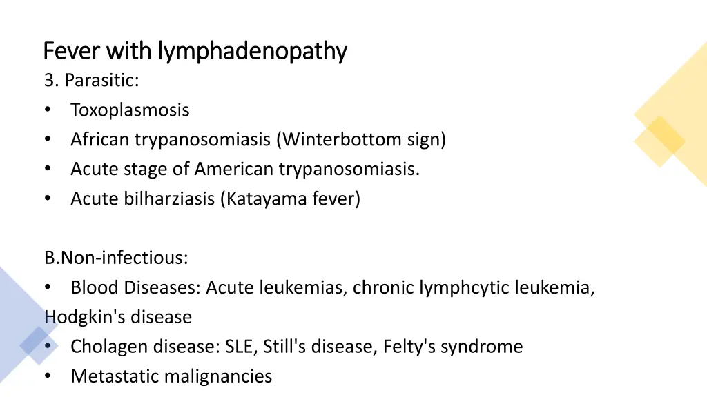 fever with lymphadenopathy fever with 2