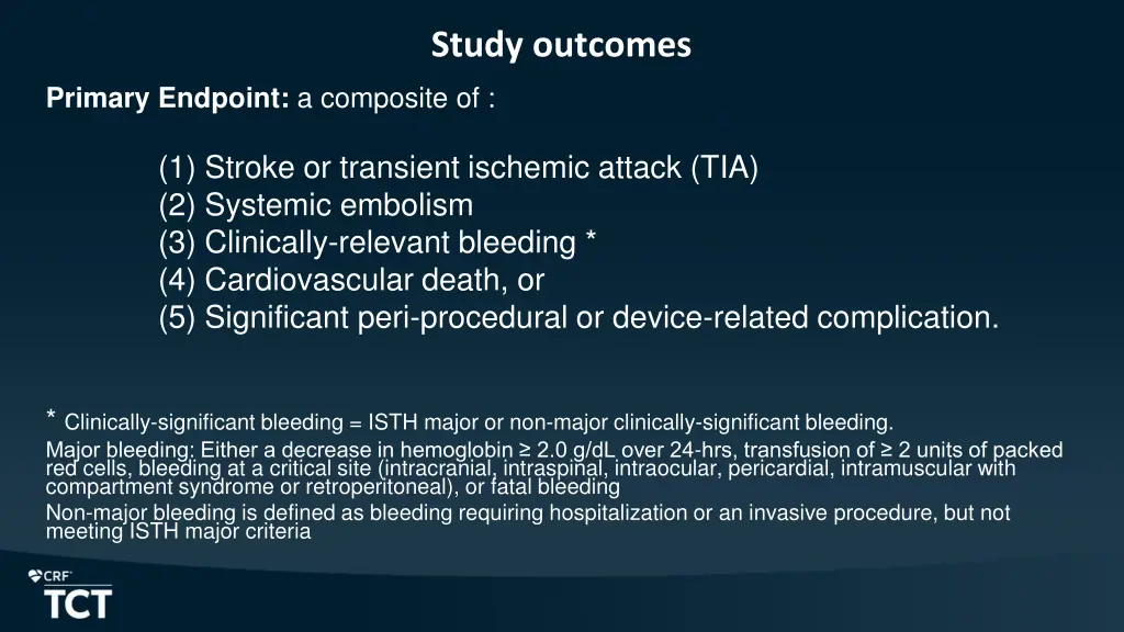 study outcomes