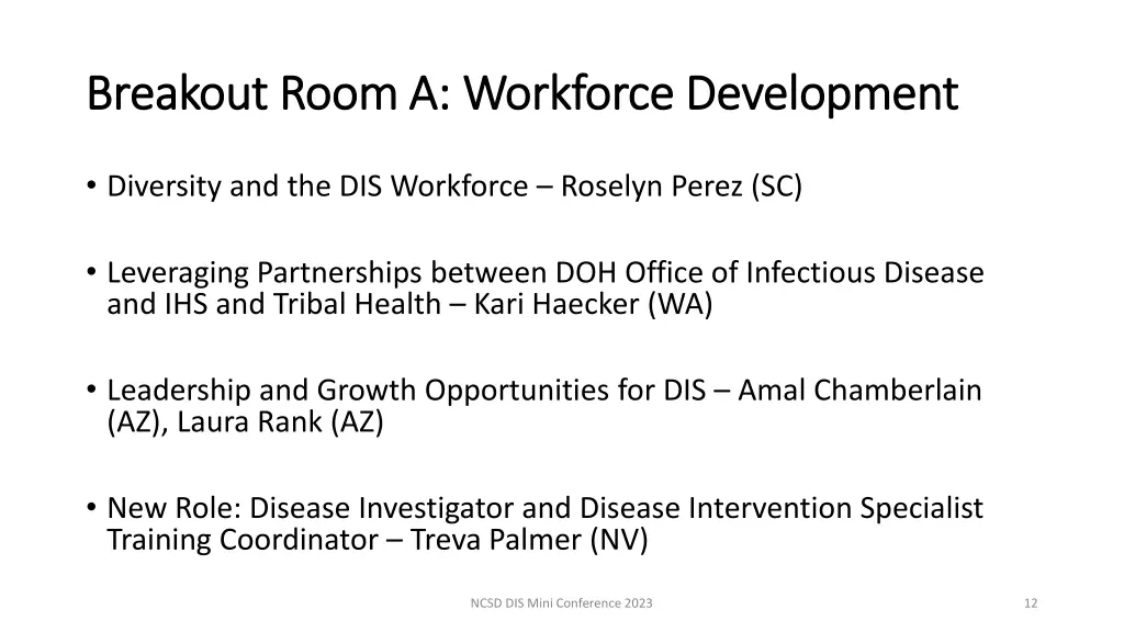 breakout room a workforce development breakout