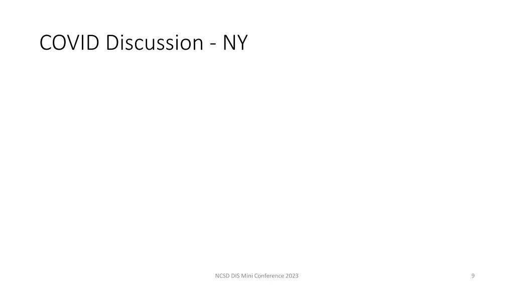 covid discussion ny