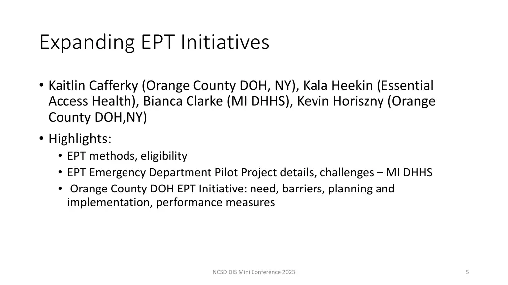 expanding ept initiatives