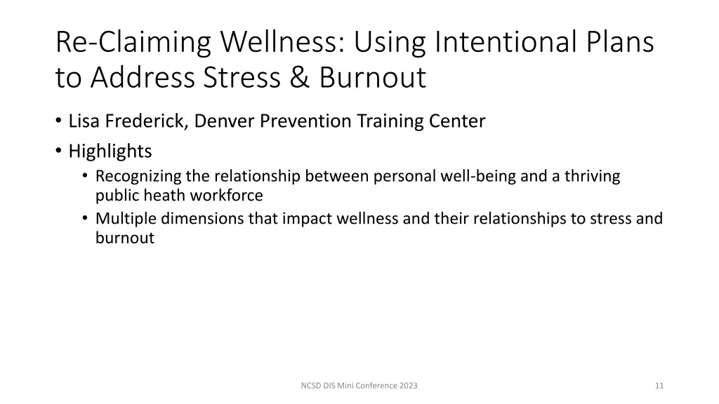 re claiming wellness using intentional plans