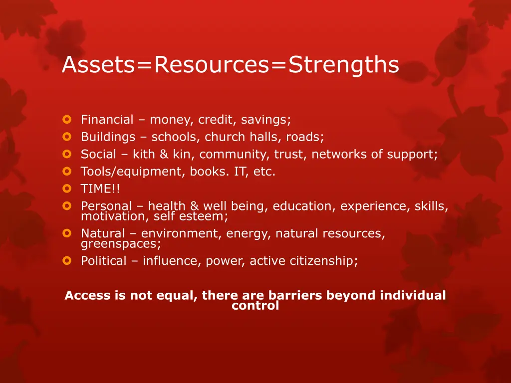 assets resources strengths