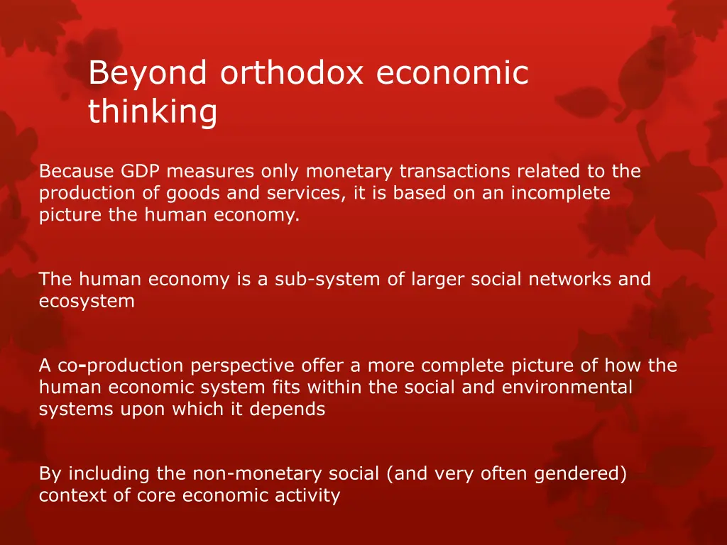 beyond orthodox economic thinking