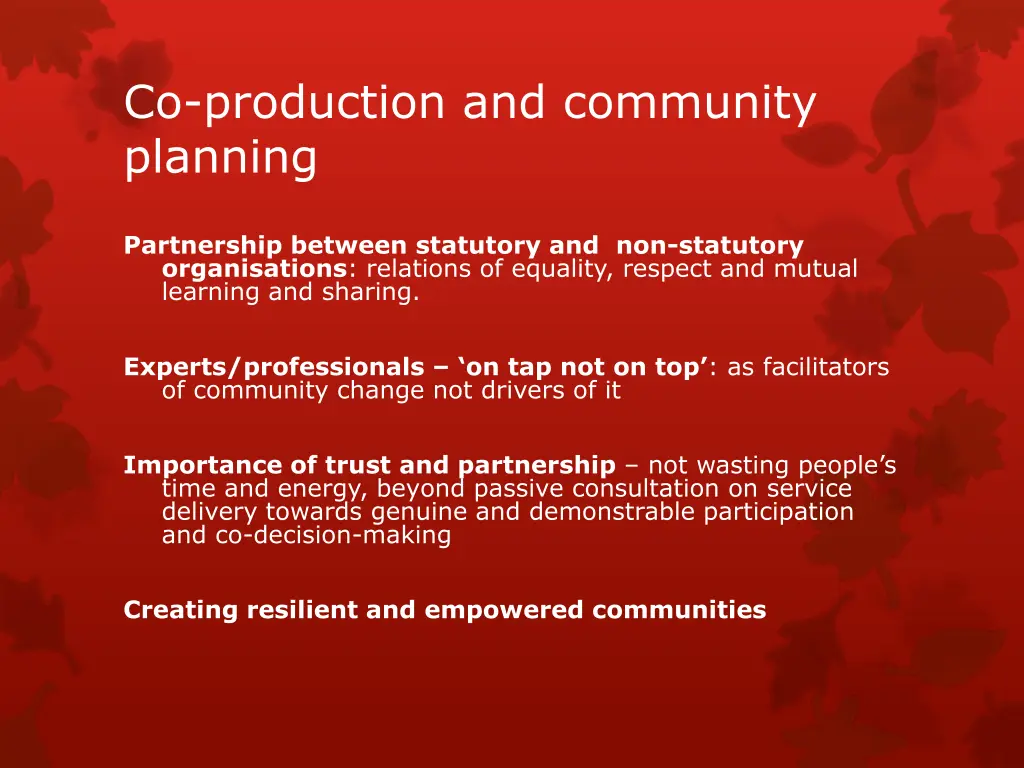 co production and community planning 1